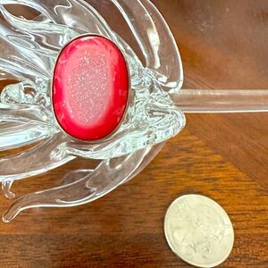 Drusy Agate Sterling Ring